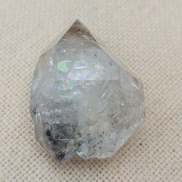 Mini-Doppelender Elestial, Skelettquarz aus dem Himalaya mit kleinen Turmalineinschlüssen und Regenbögen – Bild 6