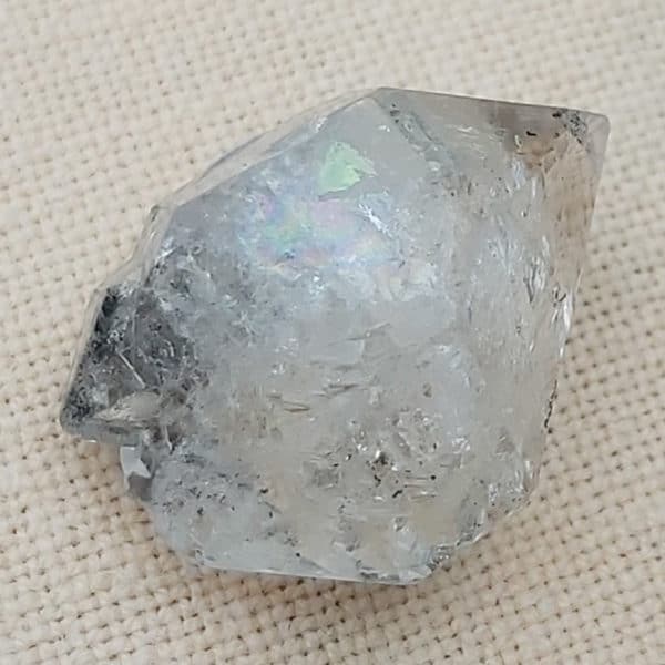 Mini-Doppelender Elestial, Skelettquarz aus dem Himalaya mit kleinen Turmalineinschlüssen und Regenbögen – Bild 7