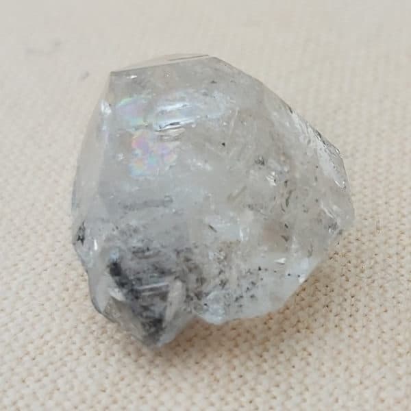 Mini-Doppelender Elestial, Skelettquarz aus dem Himalaya mit kleinen Turmalineinschlüssen und Regenbögen – Bild 9