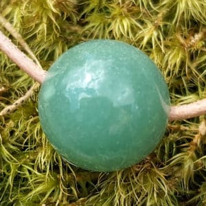 Grünquarz Aventurin Kugel gebohrt Anhänger Gr.M