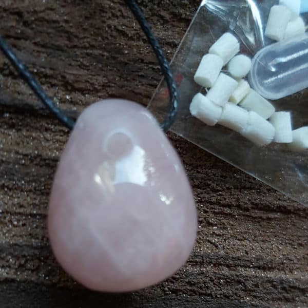 Rosenquarz Aromaanhänger – Bild 4