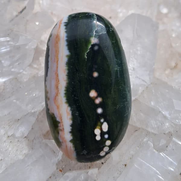 Ozeanchalcedon gebohrte Anhänger Gr.L in toller Farbe, Madagaskar – Bild 42