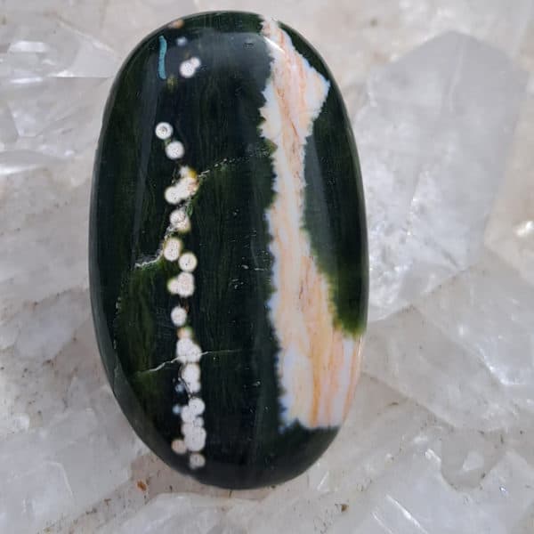 Ozeanchalcedon gebohrte Anhänger Gr.L in toller Farbe, Madagaskar – Bild 41