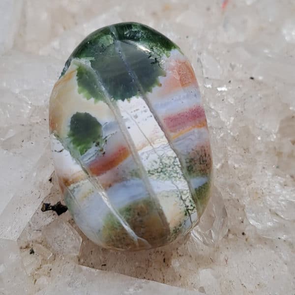 Ozeanchalcedon gebohrte Anhänger Gr.L in toller Farbe, Madagaskar – Bild 17