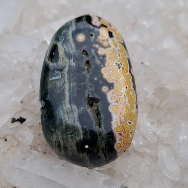 Ozeanchalcedon gebohrte Anhänger Gr.L in toller Farbe, Madagaskar – Bild 5