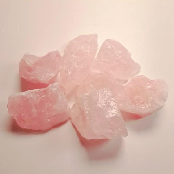 Rosenquarz Rohchips Dekosteine ca. 3-4cm Madagaskar – Bild 2