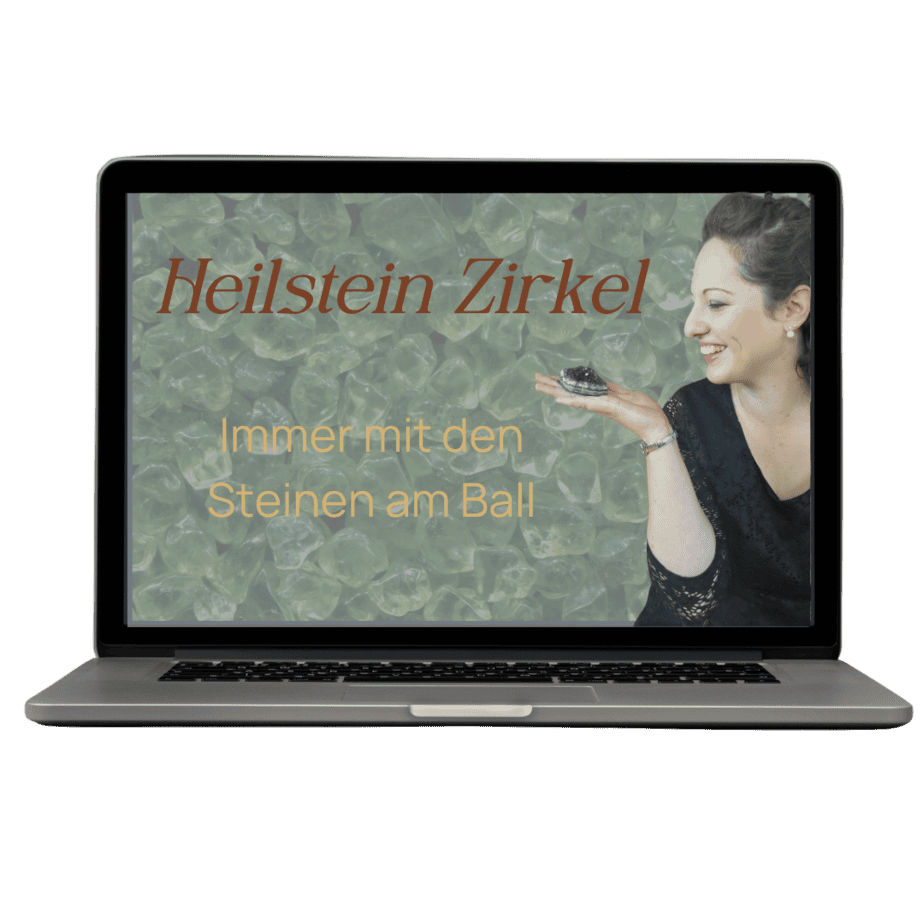 Zirkel Bild im Laptop Heilstein Zirkel mit Laptop